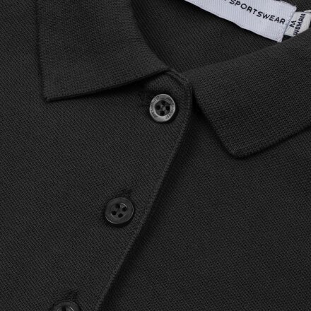 Рубашка поло женская Neptune, черная Рубашка поло женская Neptune, черная