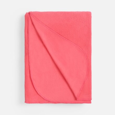 Флисовый плед Warm&Peace, розовый (коралловый)