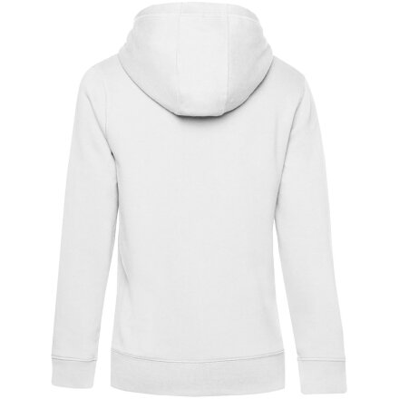 Толстовка на молнии с капюшоном женская Queen, белая Толстовка на молнии с капюшоном женская Queen, белая