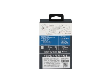 RIVACASE VA2220 (20000 мАч) внешний аккумулятор с дисплеем и встроенными кабелями, белый, 12/24 RIVACASE VA2220 (20000 мАч) внешний аккумулятор с дисплеем и встроенными кабелями, белый, 12/24