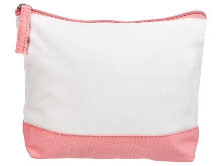 Косметичка хлопковая Cotton, белый/пыльно-розовый Косметичка хлопковая Cotton, белый/пыльно-розовый