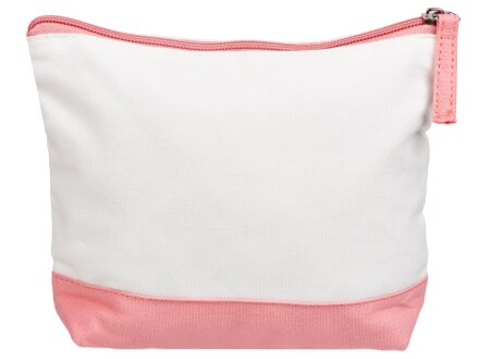 Косметичка хлопковая Cotton, белый/пыльно-розовый Косметичка хлопковая Cotton, белый/пыльно-розовый