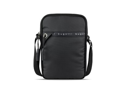 Сумка через плечо BUGATTI Blanc Delight, чёрная, нейлон RPET600D/тарпаулин/полиэстер, 16х4х23 см Сумка через плечо BUGATTI Blanc Delight, чёрная, нейлон RPET600D/тарпаулин/полиэстер, 16х4х23 см