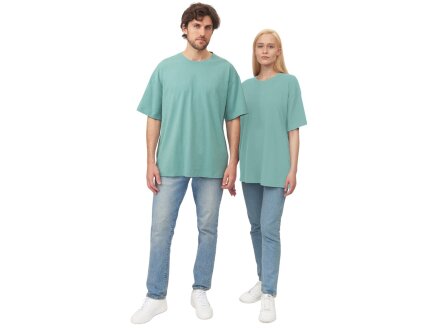 Футболка оверсайз Vienna унисекс , припылено-бирюзовый