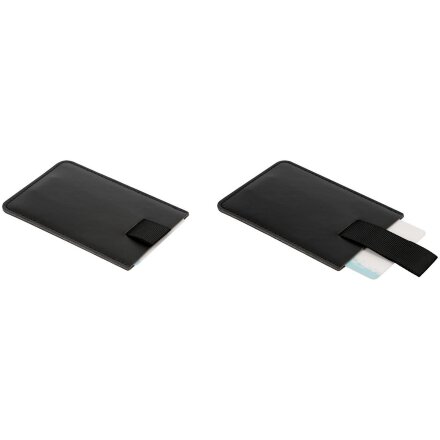 Футляр для карт Poppy с RFID-защитой, черный Футляр для карт Poppy с RFID-защитой, черный