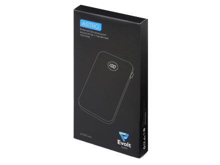 Внешний беспроводной аккумулятор с подсветкой лого Astro, 10000 mAh, черный Внешний беспроводной аккумулятор с подсветкой лого Astro, 10000 mAh, черный