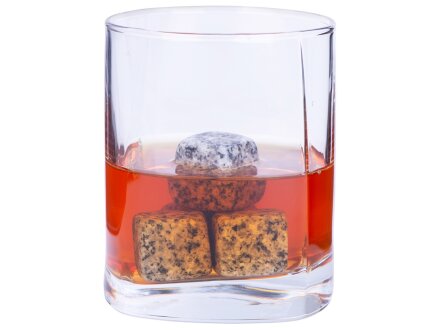 Камни для виски Gentleman в бархатном мешочке, 4 шт, серый Камни для виски Gentleman в бархатном мешочке, 4 шт, серый