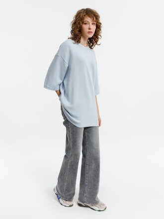 Джемпер с коротким рукавом Siluetti Volumica, светло-голубой Джемпер с коротким рукавом Siluetti Volumica, светло-голубой