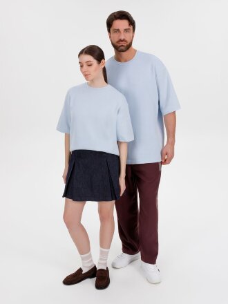 Джемпер с коротким рукавом Siluetti Volumica, светло-голубой Джемпер с коротким рукавом Siluetti Volumica, светло-голубой