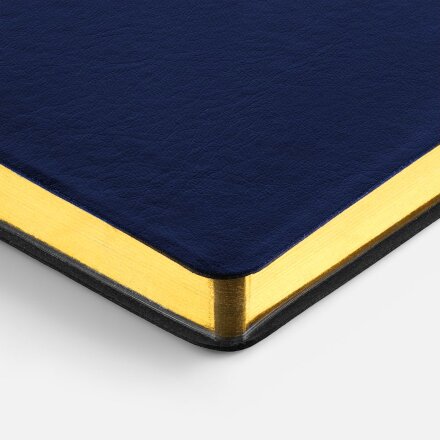 Ежедневник Nebraska Flex, недатированный, синий с золотистым