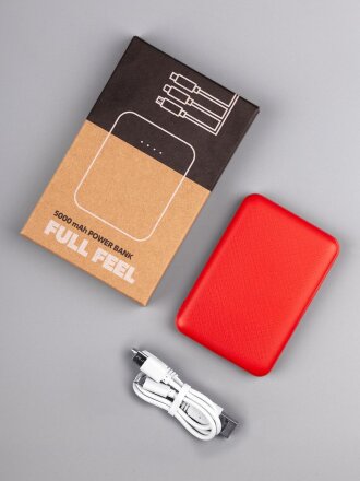 Внешний аккумулятор Uniscend Full Feel Type-C 5000 мАч, красный Внешний аккумулятор Uniscend Full Feel Type-C 5000 мАч, красный