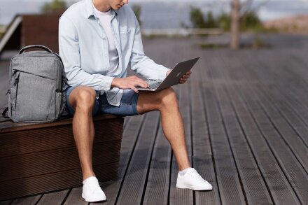 Рюкзак для ноутбука The First, серый Рюкзак для ноутбука The First, серый