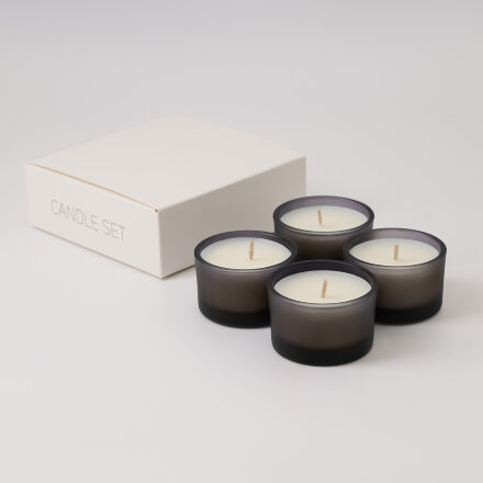 Набор ароматических свечей Sento, серый