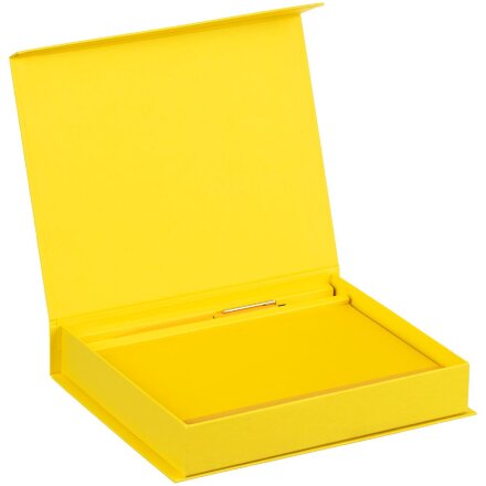 Коробка Duo под ежедневник и ручку, желтая Коробка Duo под ежедневник и ручку, желтая