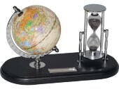 Набор с глобусом на черной подставке Время и мы, серебристый/черный Набор с глобусом на черной подставке Время и мы, серебристый/черный