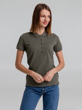 Рубашка поло женская Neptune, темно-серая Рубашка поло женская Neptune, темно-серая