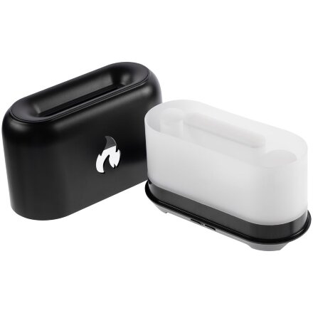 Увлажнитель-ароматизатор Fire Flick с имитацией пламени, черный Увлажнитель-ароматизатор Fire Flick с имитацией пламени, черный