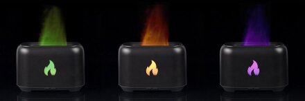 Увлажнитель-ароматизатор Fire Flick с имитацией пламени, черный Увлажнитель-ароматизатор Fire Flick с имитацией пламени, черный