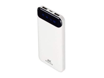 RIVACASE VA2240 (10000mAh) с дисплеем, белый, внешний аккумулятор 12/48 RIVACASE VA2240 (10000mAh) с дисплеем, белый, внешний аккумулятор 12/48