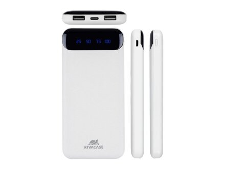 RIVACASE VA2240 (10000mAh) с дисплеем, белый, внешний аккумулятор 12/48 RIVACASE VA2240 (10000mAh) с дисплеем, белый, внешний аккумулятор 12/48