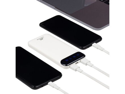 RIVACASE VA2240 (10000mAh) с дисплеем, белый, внешний аккумулятор 12/48 RIVACASE VA2240 (10000mAh) с дисплеем, белый, внешний аккумулятор 12/48