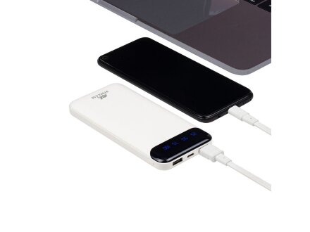 RIVACASE VA2240 (10000mAh) с дисплеем, белый, внешний аккумулятор 12/48 RIVACASE VA2240 (10000mAh) с дисплеем, белый, внешний аккумулятор 12/48