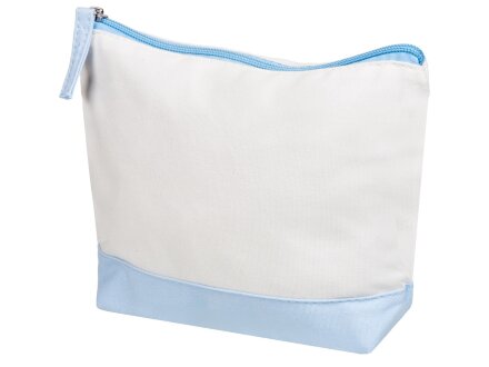 Косметичка хлопковая Cotton, белый/голубой Косметичка хлопковая Cotton, белый/голубой