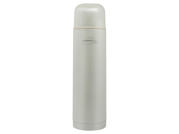 Термос из нерж. стали тм ThermoCafe Arctic- 1000, 1.0L, белый с нанесением логотипа