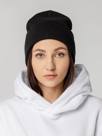 Шапка Real Rib, черная Шапка Real Rib, черная