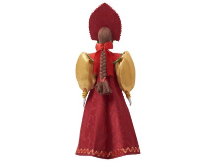 Подарочный набор: кукла фарфоровая, чай Малина с мятой, красный