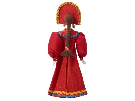 Подарочный набор: кукла фарфоровая, чай Малина с мятой, красный