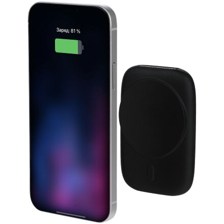 Универсальный магнитный аккумулятор Feel Motion, 5000 мАч, черный Универсальный магнитный аккумулятор Feel Motion, 5000 мАч, черный