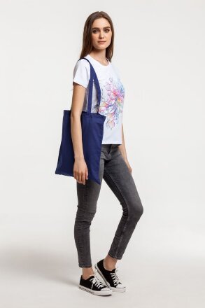 Холщовая сумка Basic 105, темно-синяя Холщовая сумка Basic 105, темно-синяя