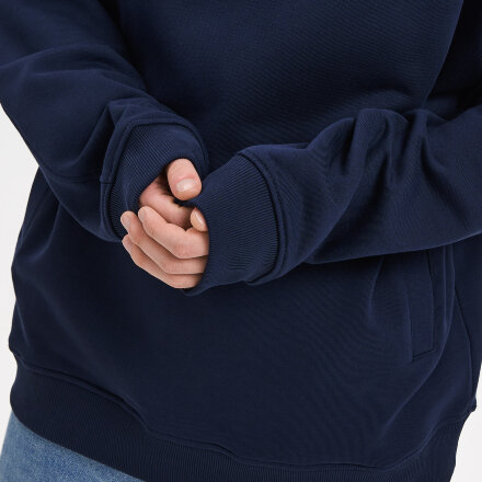 Худи оверсайз унисекс FUSION, темно-синий, размер XS/S