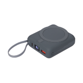 Внешний аккумулятор с подсветкой Ritter PD 10000mAh с функцией беспроводной зарядки 15W, серый