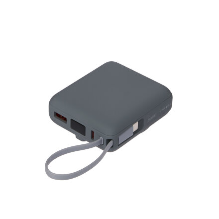 Внешний аккумулятор с подсветкой Ritter PD 10000mAh с функцией беспроводной зарядки 15W, серый