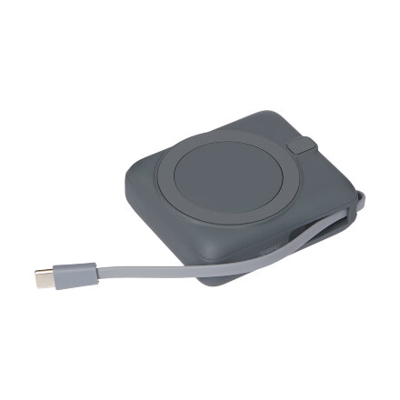 Внешний аккумулятор с подсветкой Ritter PD 10000mAh с функцией беспроводной зарядки 15W, серый