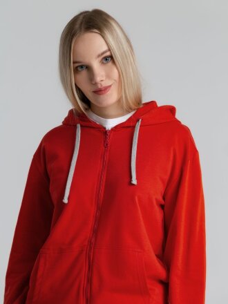 Толстовка на молнии с капюшоном Unit Siverga, красная Толстовка на молнии с капюшоном Unit Siverga, красная