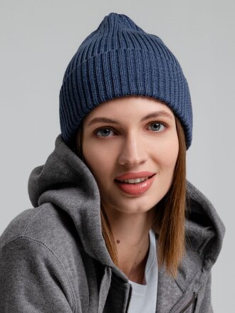 Шапка Stout, синий меланж Шапка Stout, синий меланж