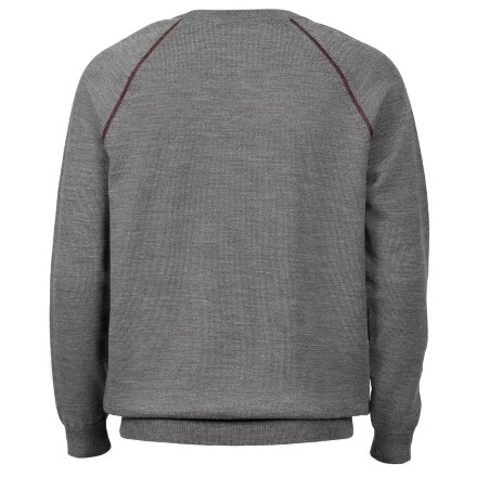 Джемпер Stitch с контрастной отделкой, серый с бордовым Джемпер Stitch с контрастной отделкой, серый с бордовым