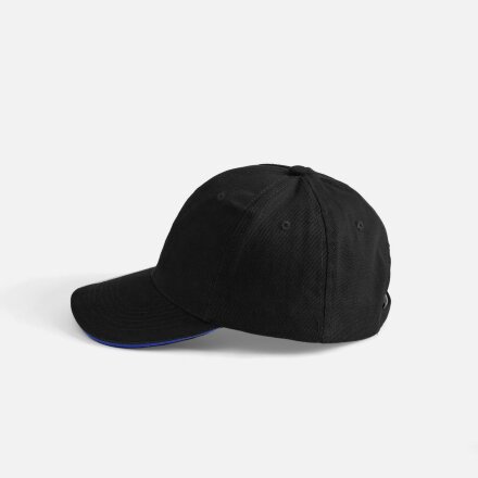 Бейсболка Buffalo, черная с ярко-синим Бейсболка Buffalo, черная с ярко-синим