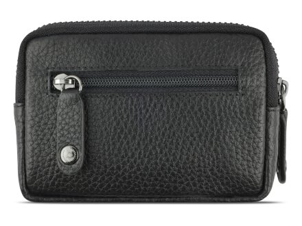 Ключница BUGATTI Elsa, с защитой данных RFID, чёрная, воловья кожа/полиэстер, 11х2х7 см Ключница BUGATTI Elsa, с защитой данных RFID, чёрная, воловья кожа/полиэстер, 11х2х7 см