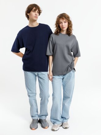 Джемпер с коротким рукавом Siluetti Volumica, темно-синий Джемпер с коротким рукавом Siluetti Volumica, темно-синий