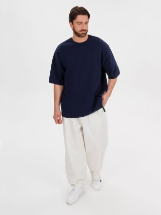 Джемпер с коротким рукавом Siluetti Volumica, темно-синий Джемпер с коротким рукавом Siluetti Volumica, темно-синий