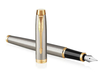 Перьевая ручка Parker IM Metal Brushed Metal GT, перо: F, цвет чернил: blue Перьевая ручка Parker IM Metal Brushed Metal GT, перо: F, цвет чернил: blue