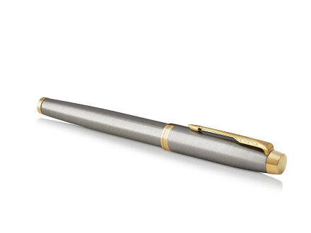 Перьевая ручка Parker IM Metal Brushed Metal GT, перо: F, цвет чернил: blue Перьевая ручка Parker IM Metal Brushed Metal GT, перо: F, цвет чернил: blue