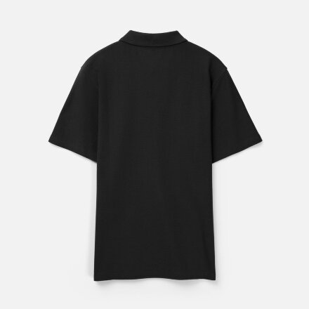 Рубашка поло унисекс Tervise, черная Рубашка поло унисекс Tervise, черная