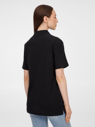 Рубашка поло унисекс Tervise, черная Рубашка поло унисекс Tervise, черная