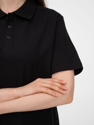 Рубашка поло унисекс Tervise, черная Рубашка поло унисекс Tervise, черная