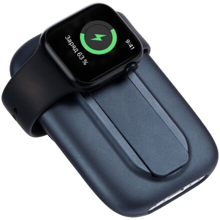 Универсальный магнитный аккумулятор Feel Motion, 5000 мАч, темно-синий Универсальный магнитный аккумулятор Feel Motion, 5000 мАч, темно-синий